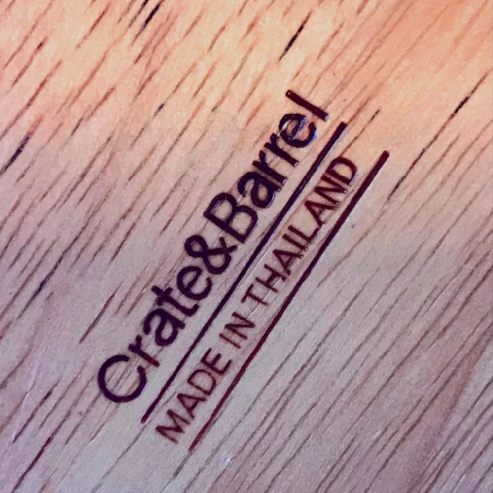 Crate&Barrel Vintage Chip & Dip Wood Server